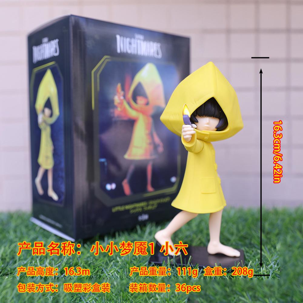 17см Аниме Игровой Little Nightmares Шесть Фигурка Желтый Дождевик Наряд Модель mono Игрушка Кукла Стоячее Положение Фигурка Действия ПВХ