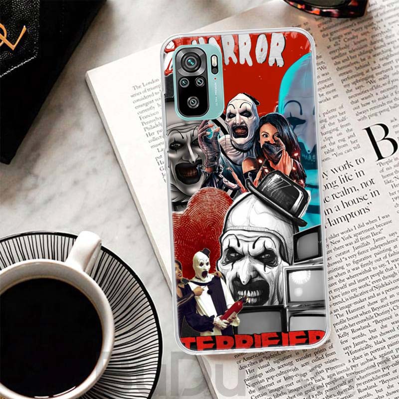 Чехол с изображением фильма ужасов «Террификатор» для Xiaomi Redmi Note 10 9S 9 8T 8 Pro 7 5 Mi 9T 10T 11T 12T 11 12 Lite 12X A3 A2 A1 Печатный чехол