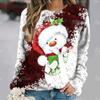 Women's Sweater Pullover Christmas Party Clothes Autumn New Long Sleeve T-Shirt Imitation Cotton O Neck Top Casual Sweatershirt