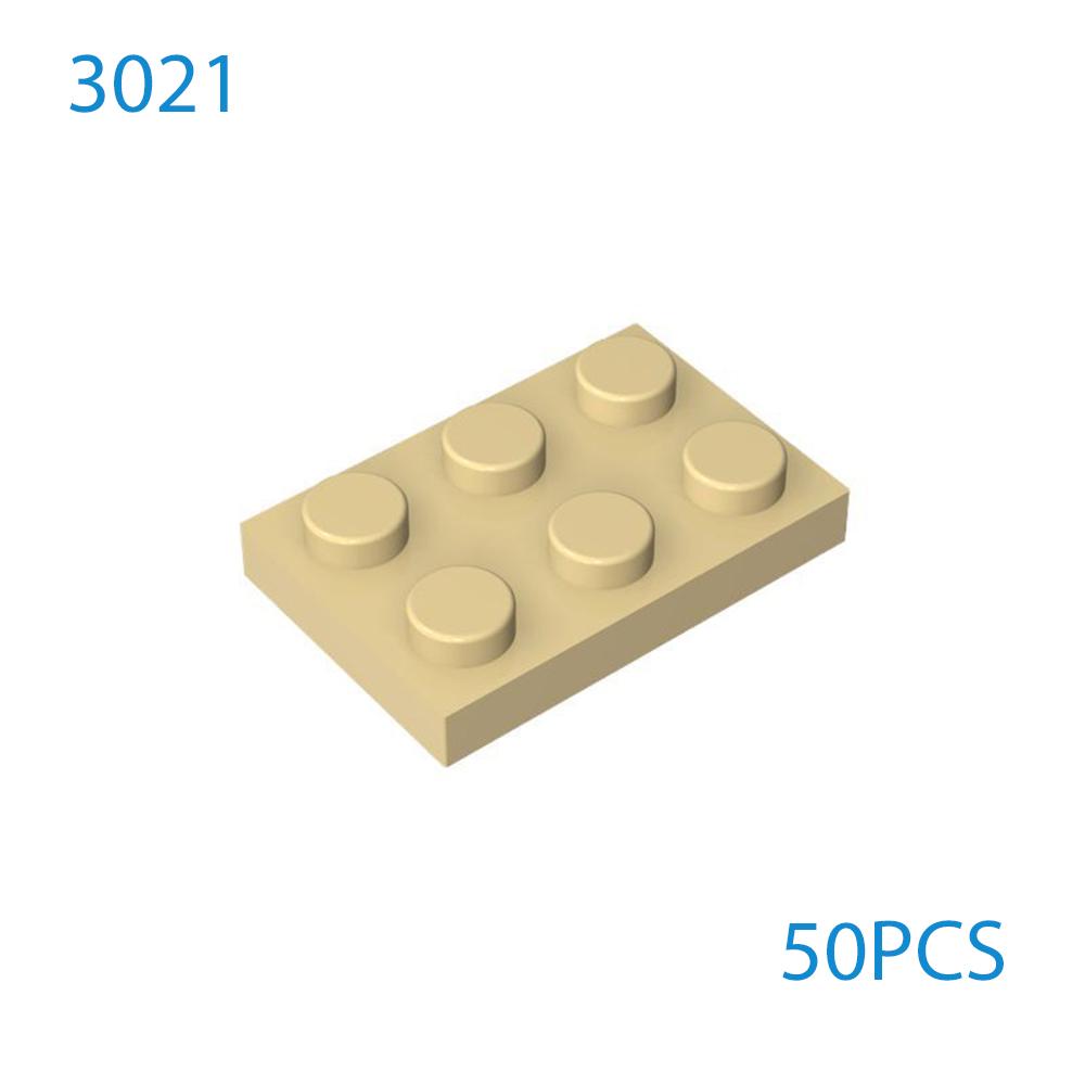 50 шт. DIY MOC Строительные блоки Тонкие Фигурки Кирпичики 2x3 Точки 12Цветов Образовательные Совместимые 3021 Игрушки для Детей Рождественский подарок