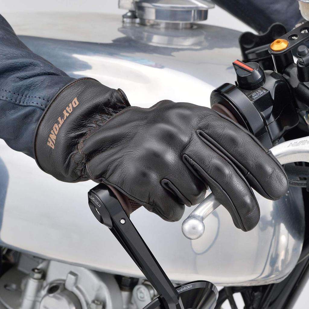 Daytona Motorcycle Gloves Genuine Leather Smartphone Compatible Soft Protector Vintage Line Gloves Brown XL Size 19571 Spring/Summer/Autumn/Winter