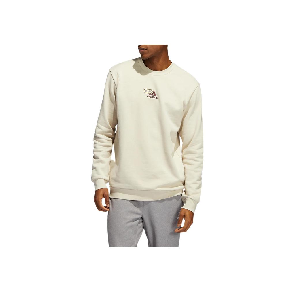 Adidas Opti G Sweat Logo Print Толстовка с круглым вырезом Мужские топы Белый HM2497