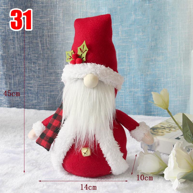 34 Styles Knitted Fabric Swedish Tomte Dwarf Rudolph Gnomes Dwarf Santa Claus Faceless Plush Doll