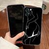 Сексуальный Чехол с Линейным Рисунком Влюбленная Пара Поцелуй Для Apple iPhone 17 16 15 14 13 12 11 Pro Max 16 Plus 16E 17Air 17Pro Чехол для Телефона Силиконовый