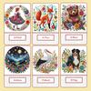 [Officially Imported, Limited Quantity] Embroidered Lenormand | Lenormand Cards, 36-Piece Set [Includes Drawstring Pouch] | 56 X 87mm Black Cardstock