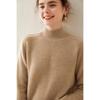 Fanzhen Women's Semi-High Collar Thickened Cashmere Sweater