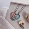 1 пара Набор necklaces дружбы Магнитный кулон-бабочка Цепочка на шею Подвеска в виде сердца-любовь Ключица Цепочка для лучших друзей