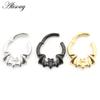 Alisouy 1PC Нержавеющая сталь Летучая мышь Пчела Змея Лист Нос Кольцо Daith Пирсинг Украшения Серьги-кольца для козелка хряща Спиральные серьги