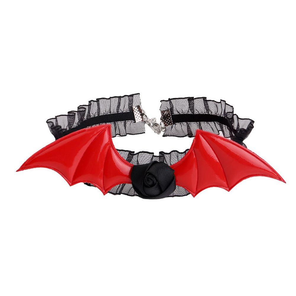 Flowers Halloween Jewelry Bat Women Choker Neck Collar Lace Choker Goth Necklace Gothic Choker
