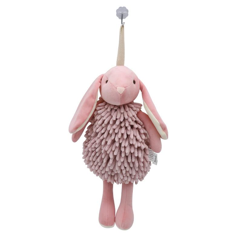 Cartoon Animal Shenier Hand Towel 2-in-1, Children and Adults Thick and Cute Hanging Hand Towel