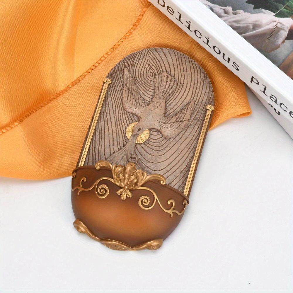 The Trinity Dove Holy Spirit Holy Water Font Wall Plaque Resin Religious For Home Decor And First Communion