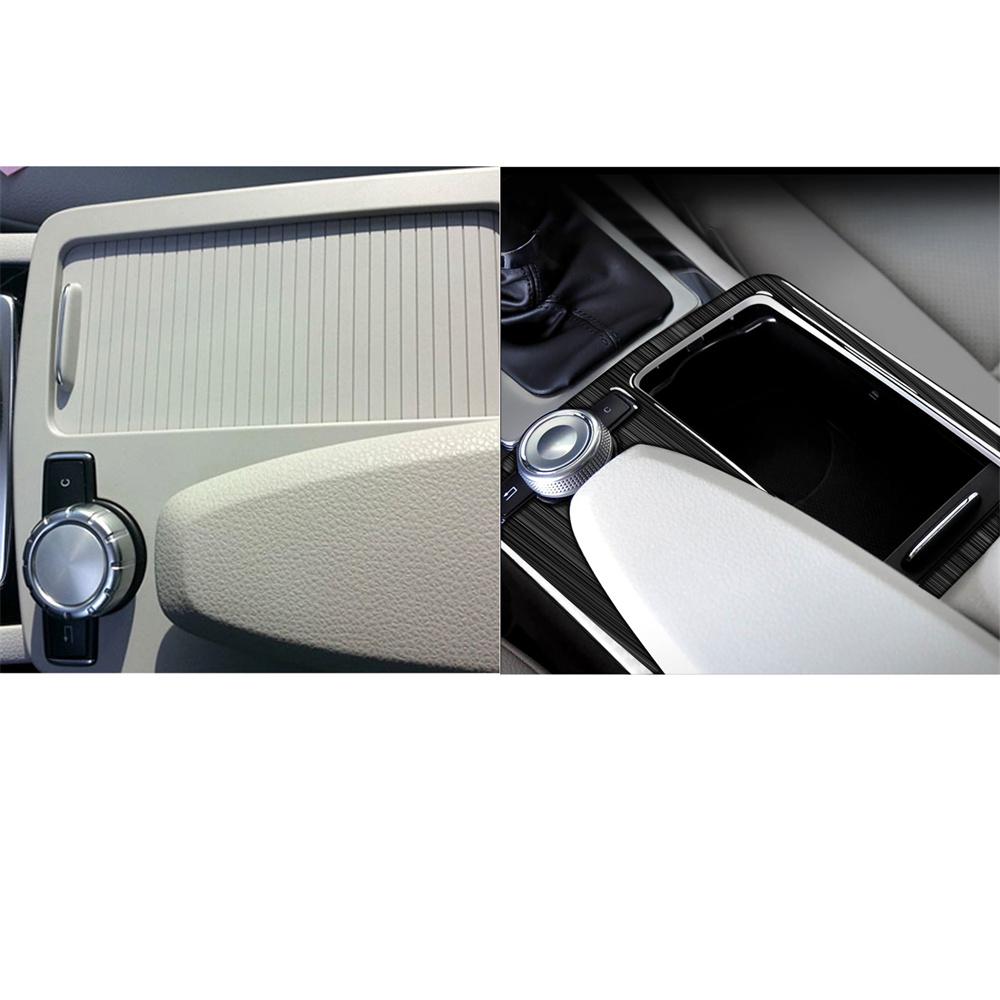 Накладка на панель подстаканника из углеродного волокна для Mercedes Benz C E Class LHD