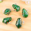 1/8Pcs Wind-up Frog Toy Nostalgic Vintage Movable Eyes Clockwork Spring Iron Jumping Green Frog Toy Party Favors Kids Adults Gift