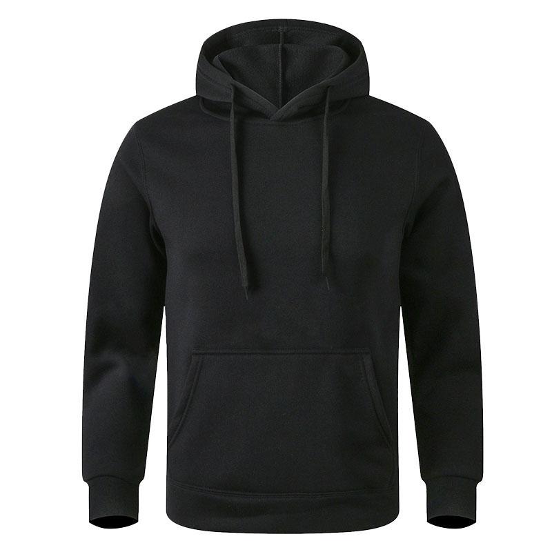 Men's Casual Hoodies Fleece Hip Hop Solid Pullover Sweatshirt Men Sportswear Clothing Sweatshirt Men's Clothing