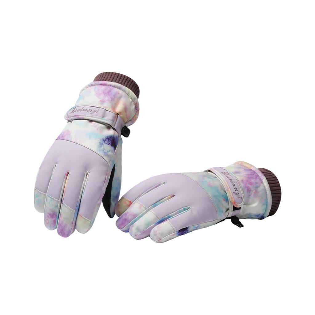 Ski Gloves Autumn and Winter Warm Cycling Gloves Girls Outdoor Windproof Waterproof Touch Screen