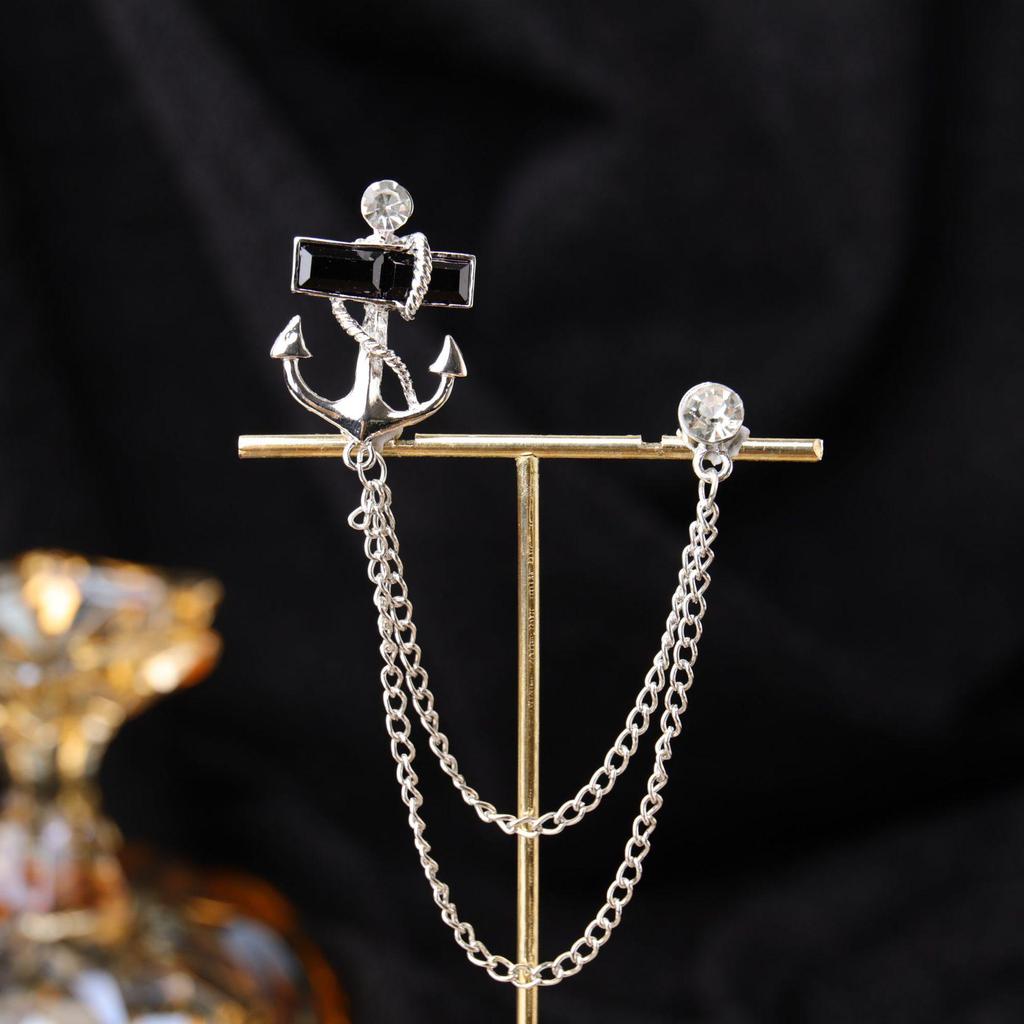 Baroque Rhinestone Pearl Corsage Necklace Brooch - Retro British Court Suit Accessory