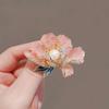 Elegant Peony Studded  Brooches For Women Girls Delicate Pink Blue Flower Pearl Brooch Pins Party Jewelry Gifts