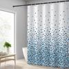 Green Flower Pattern Shower Curtain 180x 210cm, Washable Waterproof Polyester Bathroom Decorative Shower Curtain with 12 Hooks,