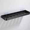 Полка для ванной комнаты Полка для душа Алюминиевая черная Угловая полка для ванной комнаты Настенная черная кухонная полка для хранения с наклейкой