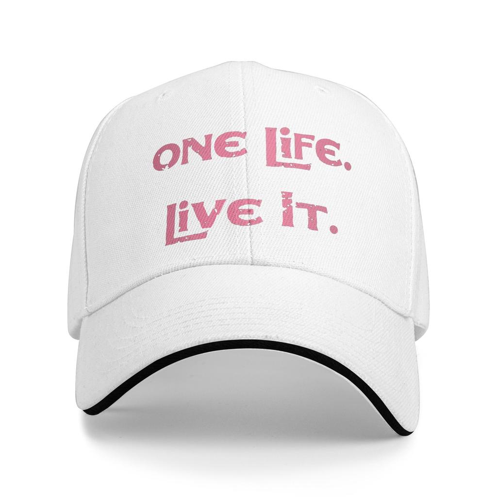 Модная Бейсболка на заказ 'One Life Live It' для Женщин Унисекс Регулируемая Кепка Папы Перфорация Унисекс Кепки Snapback