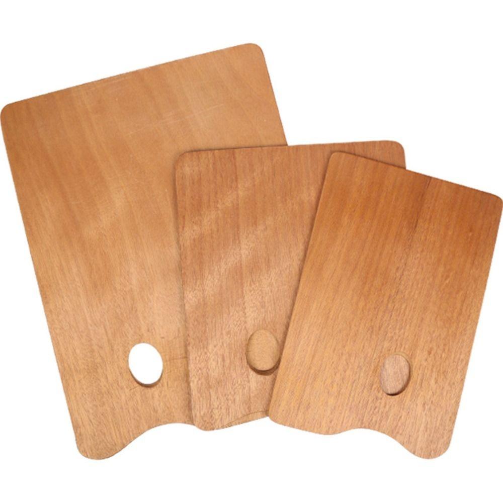 Painting Color Oil Paint Palette Wooden Acrylic Pallets Practical Color Mixing Board  Kids