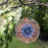 Vibrant Blue and Orange Wind Chime for Garden Decor with 360 Degree Hanging