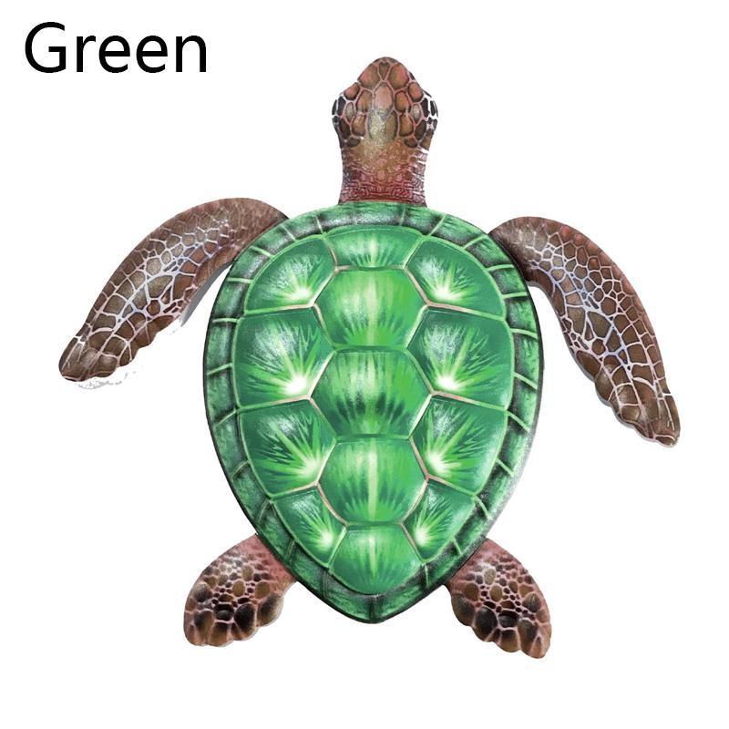 1 шт., металлическая Черепаха в помещении, на открытом воздухе, для гостиной, красочная подвесная скульптура, железное искусство, Настенный декор, домашний сад, балкон