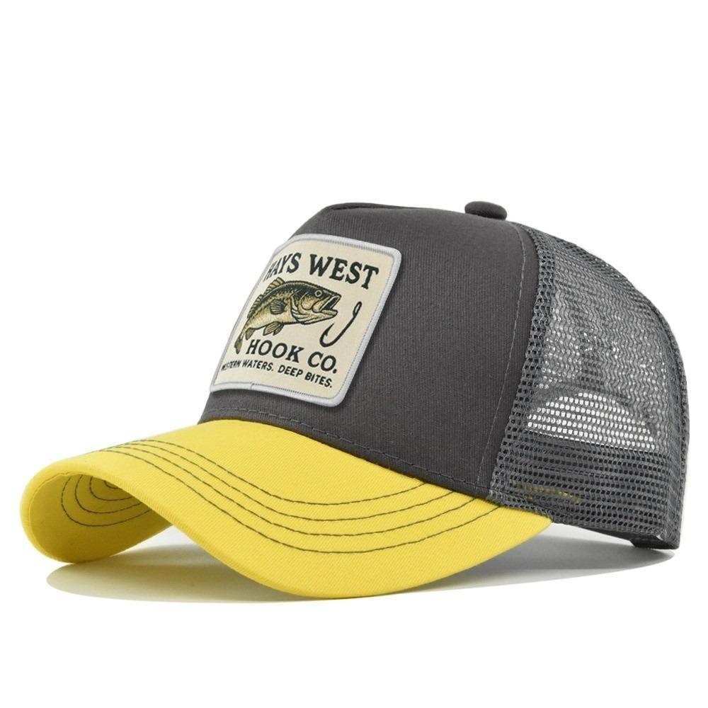 High Quality Outdoor Fishing Snapback Embroidery Design Mesh Hat Fishing Trips
