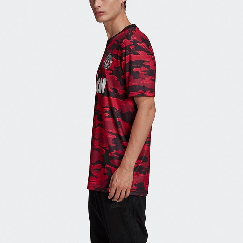 adidas Manchester United Soccer/Football Training Sports Jersey Asia Sizing Short Sleeve T-shirt 20-21 Season Red Men's FR6033