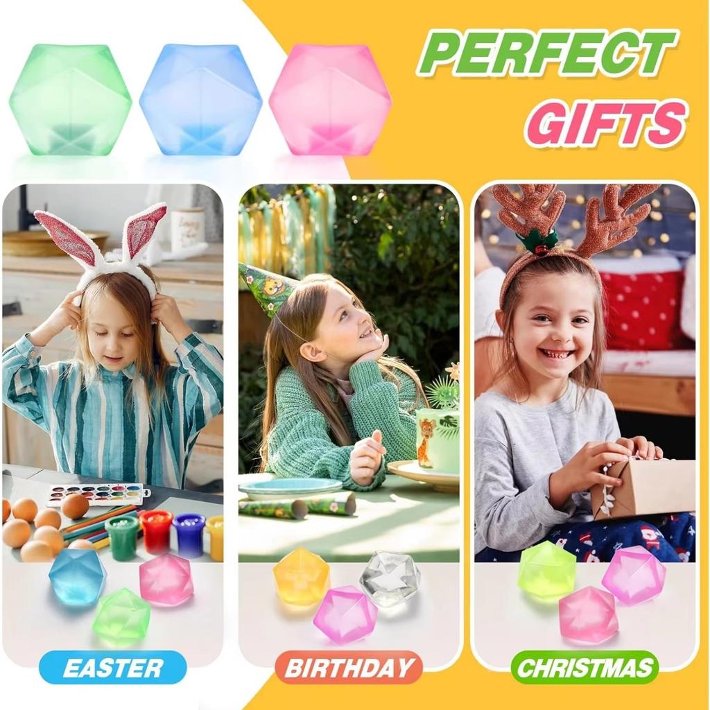 4 размера Сжималки-игрушки для снятия стресса "Кубики льда" - Мягкие сенсорные игрушки для тревожности и fidgeting - Подарочки на вечеринку для детей и взрослых