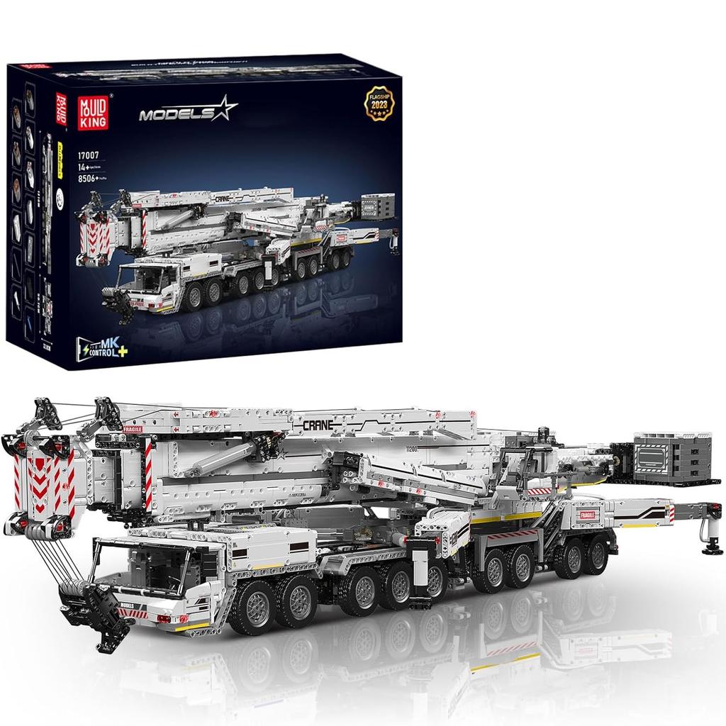 MOULD KING 17007/17008 Technical Car Toys Motorized LTM 11200 Crane Truck Building Block Assembly Model Brick Kid Christmas Gift