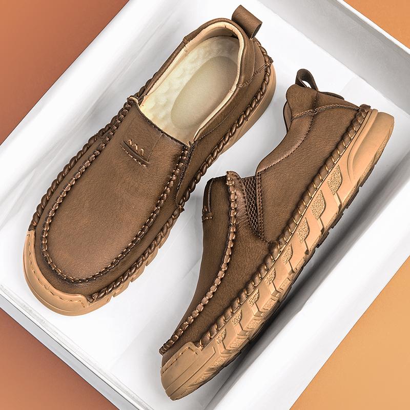 Новые мужские кожаные повседневные туфли, кожаные мокасины ручной работы, удобные мужские туфли, качественные мокасины на плоской подошве, мужские кроссовки