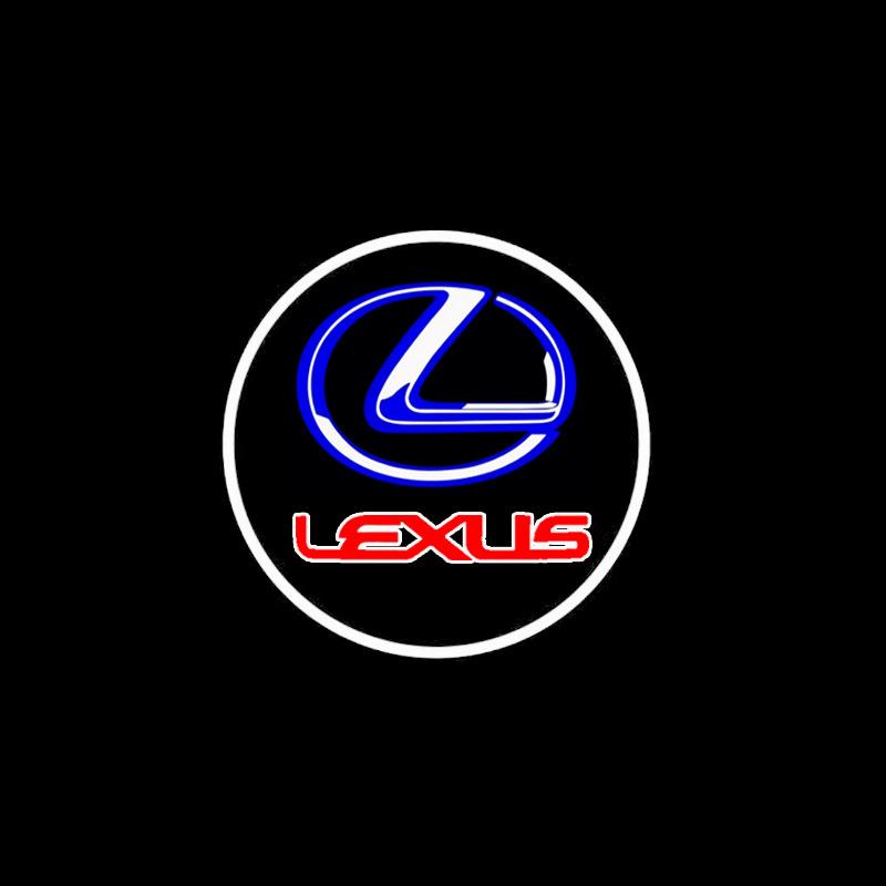 PHL1  2026 Hot Interior Stickers 2Pcs LED Car Welcome Door Lights Emblem Accessory For Lexus F SPORT GX460 Ct200h IS250 ES 220D IS200