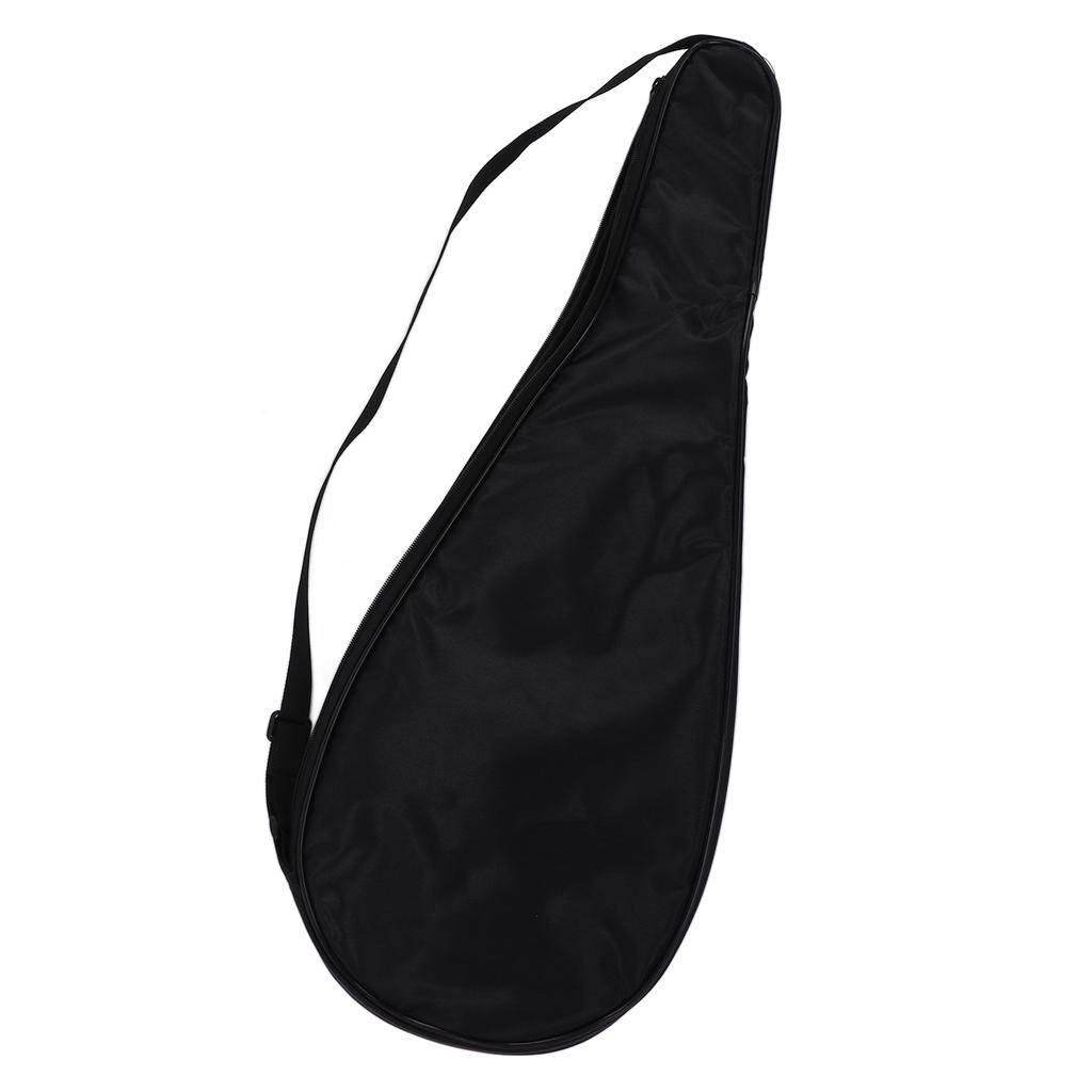 Squash Racquet Cover Bag Lightweight Padded Racket Carrying Bag with Adjustable Shoulder StrapBlack