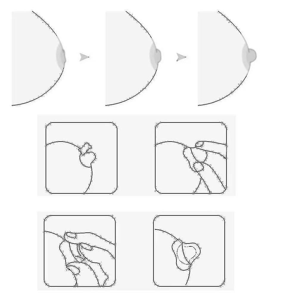 Niplette Set Of 2 Invisible Suction Cups For Flat And Inverted Corrector - Made Of Food Grade Silicone - 100% Silicone