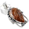 Crazy Lace Agate Gemstone Handmade 925 Sterling Silver Pendant 2.09" W2n38