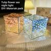 21 шт., ночник в виде тюльпана, ручная работа, материал «сделай сам», куб, зеркало в виде тюльпана, декор для спальни, атмосфера, лампа, подарок на день святого валентина, день рождения