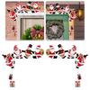 1PC Santa Claus Party Props Door Frame Sign Classic Style Christmas House Decor Wooden Pendant Snowman Elk Door Corner Decor