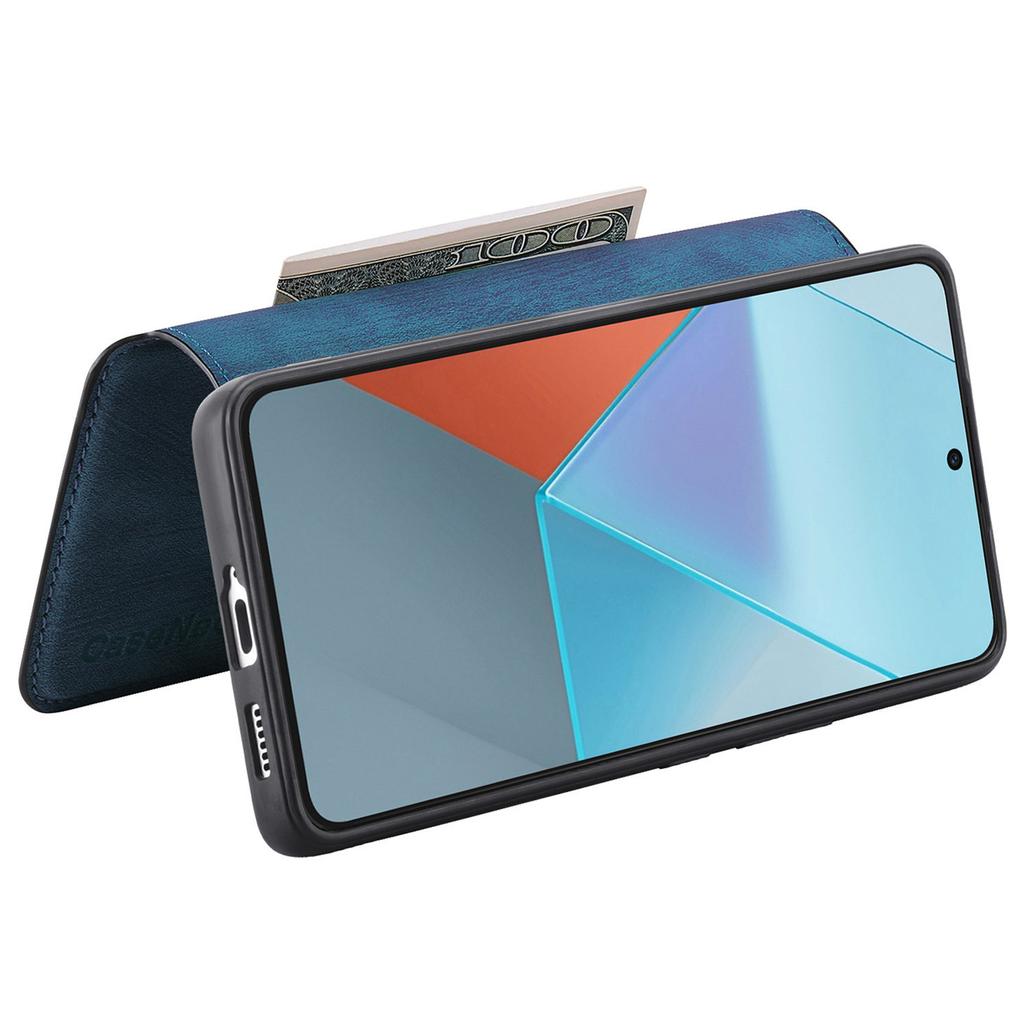 Для Xiaomi Redmi Note 13 Pro 5G/Poco X6 5G Магнитный чехол CASENEO Съемная кожаная обложка-кошелек для телефона