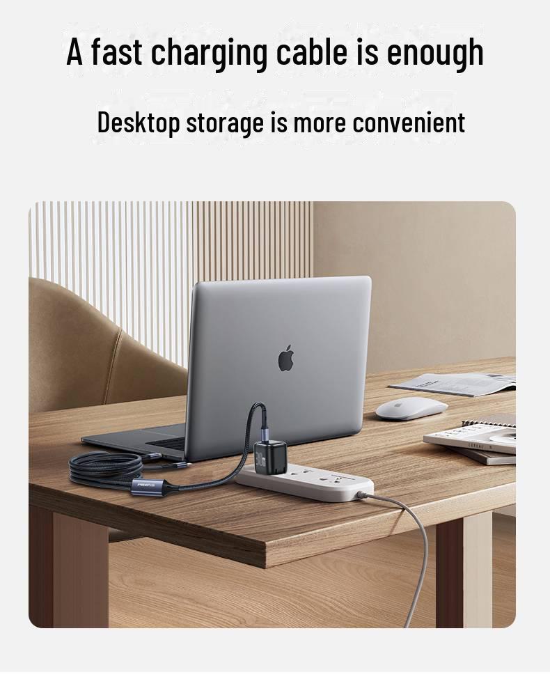 PISEN 60W Кабель для быстрой зарядки Type-C с двумя головками для Apple и Huawei