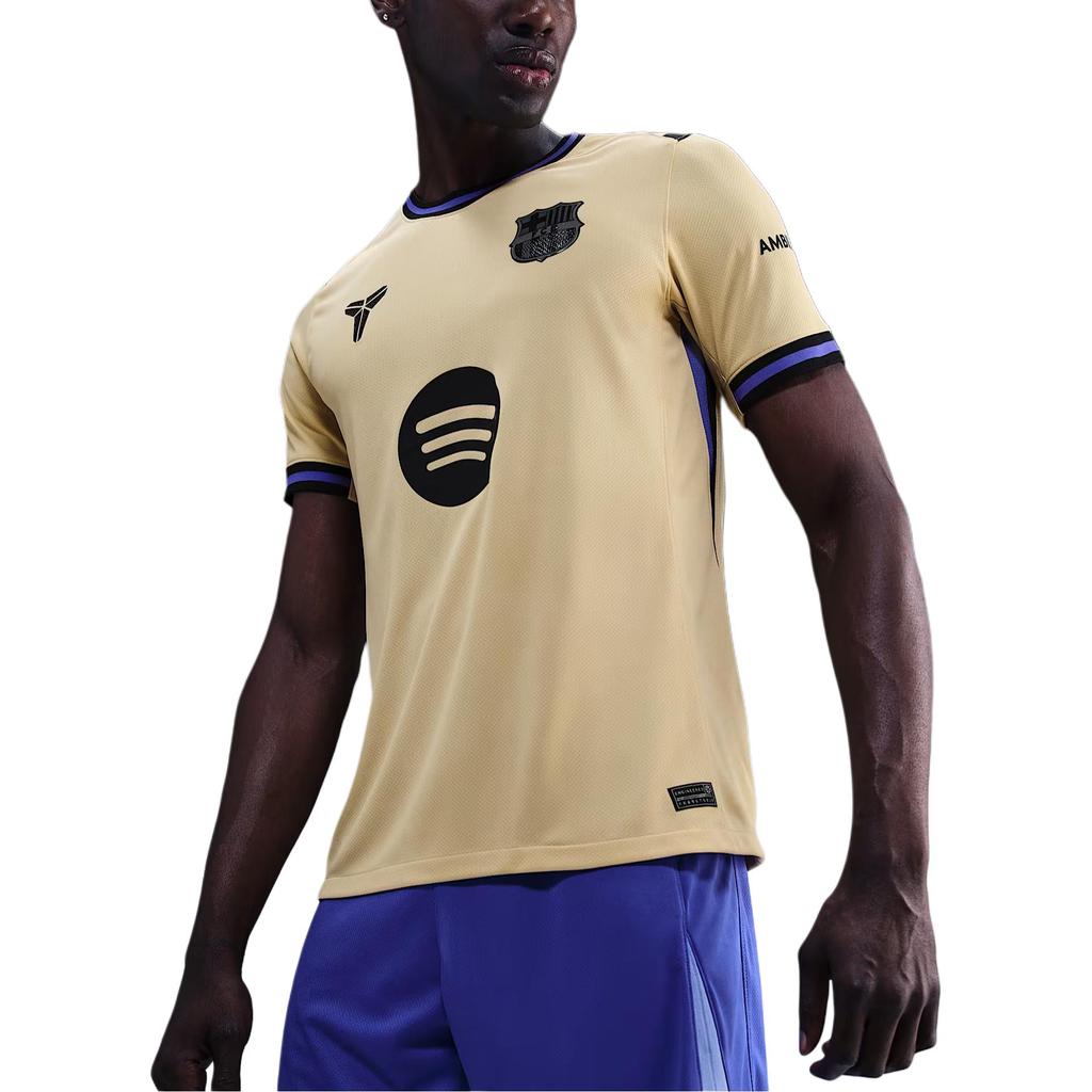 Nike X Kobe F.C. Barcelona 2025/26 Stadium Away Jersey Team Gold/Team Gold/Persian Violet/Black Men Tops Yellow HJ4603-784