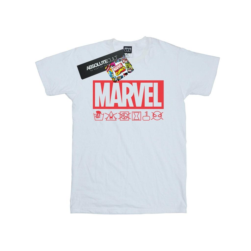 Marvel Женская/дамская футболка-бойфренд из хлопка с логотипом Wash Care