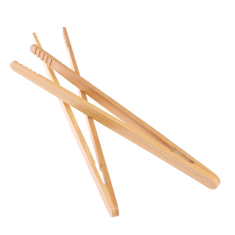 2 шт. бамбуковые щипцы деревянные пищевые тосты салат щипцы щипцы зажим для приготовления выпечки барбекю