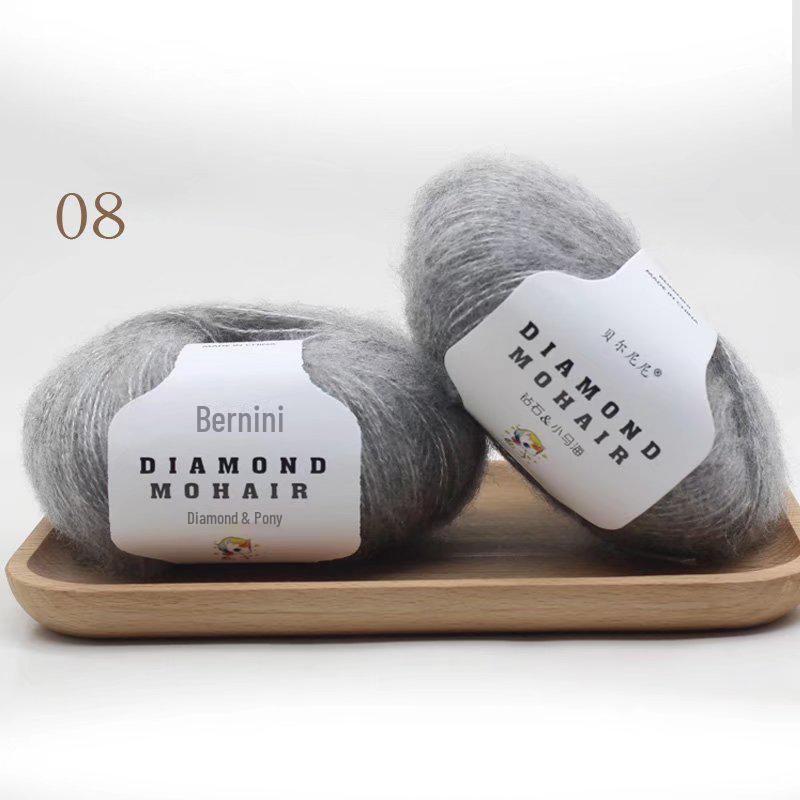 Пряжа Diamond Mohair Fine: Идеально подходит для шарфов, свитеров и вязаных изделий ручной работы.