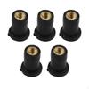 5 Pieces Windshield Rubber Motorcycle Nuts Replaces Universal Repair Parts Brass Nut Fairing
