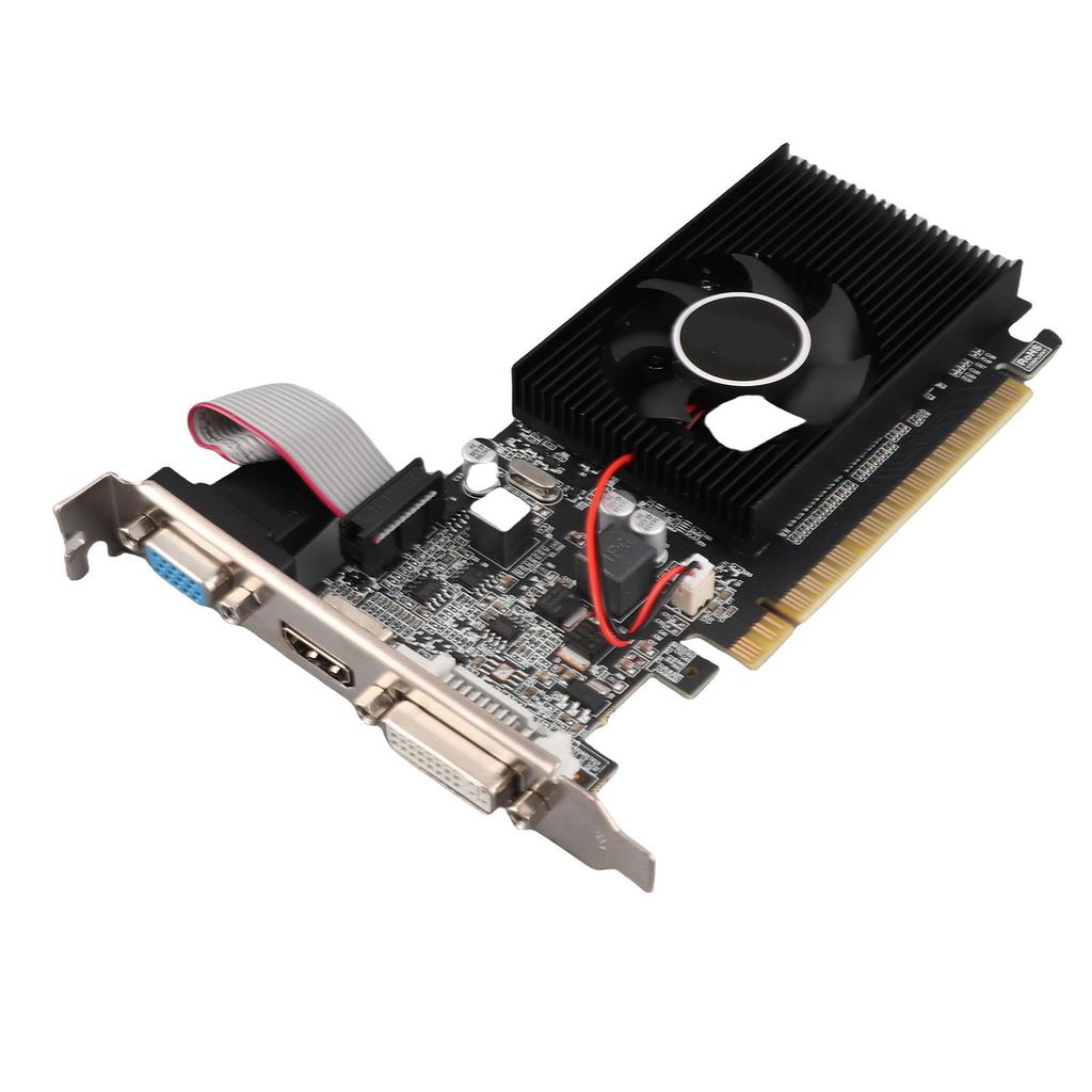 Графическая карта GT210 1 ГБ DDR3 с вентилятором, поддержка 64 бит, VGA, DVI, HD Multimedia Interface, DirectX10.1, Графическая карта для ПК