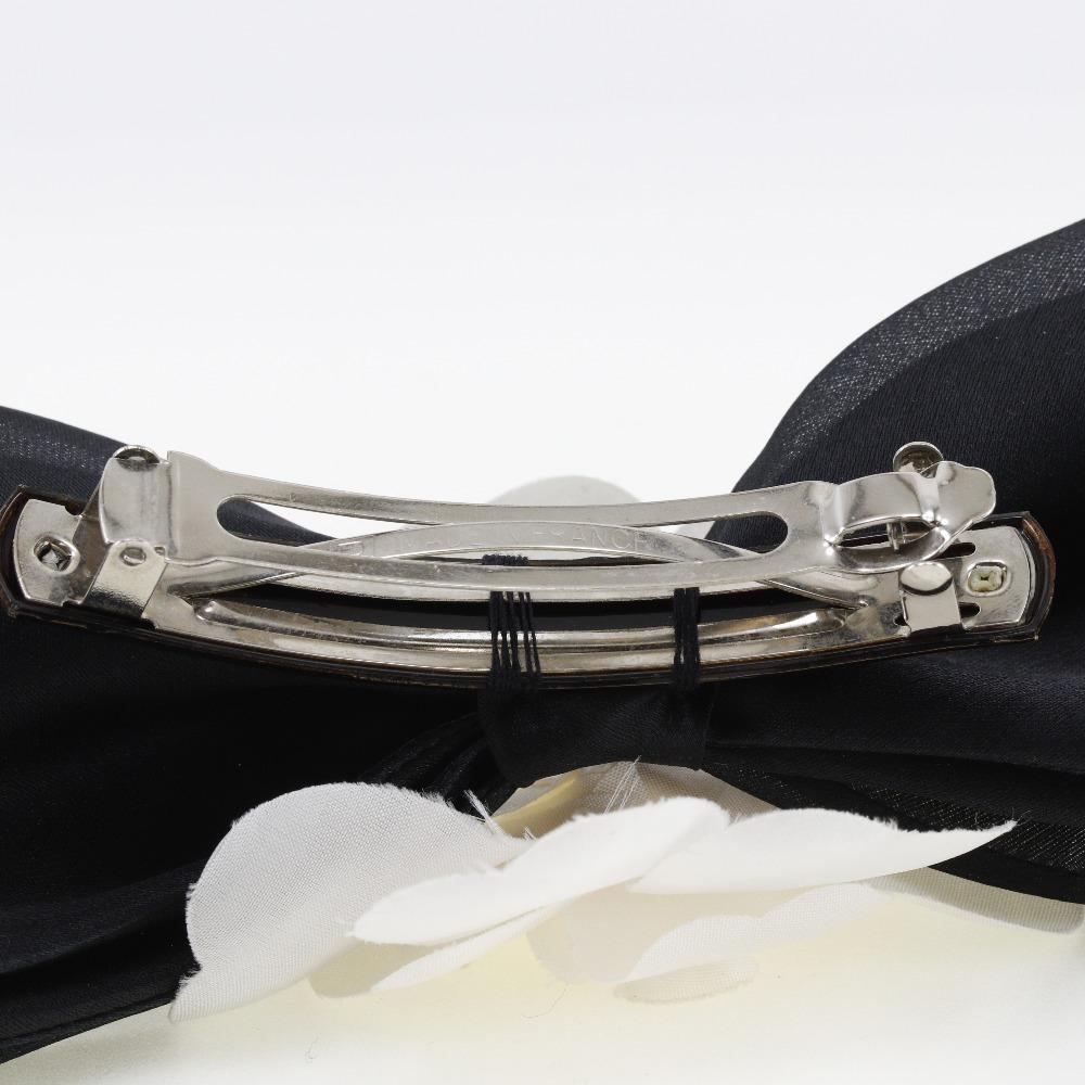 CHANEL camellia ribbon Valletta Black / white Satin/textile ribbon Women Used