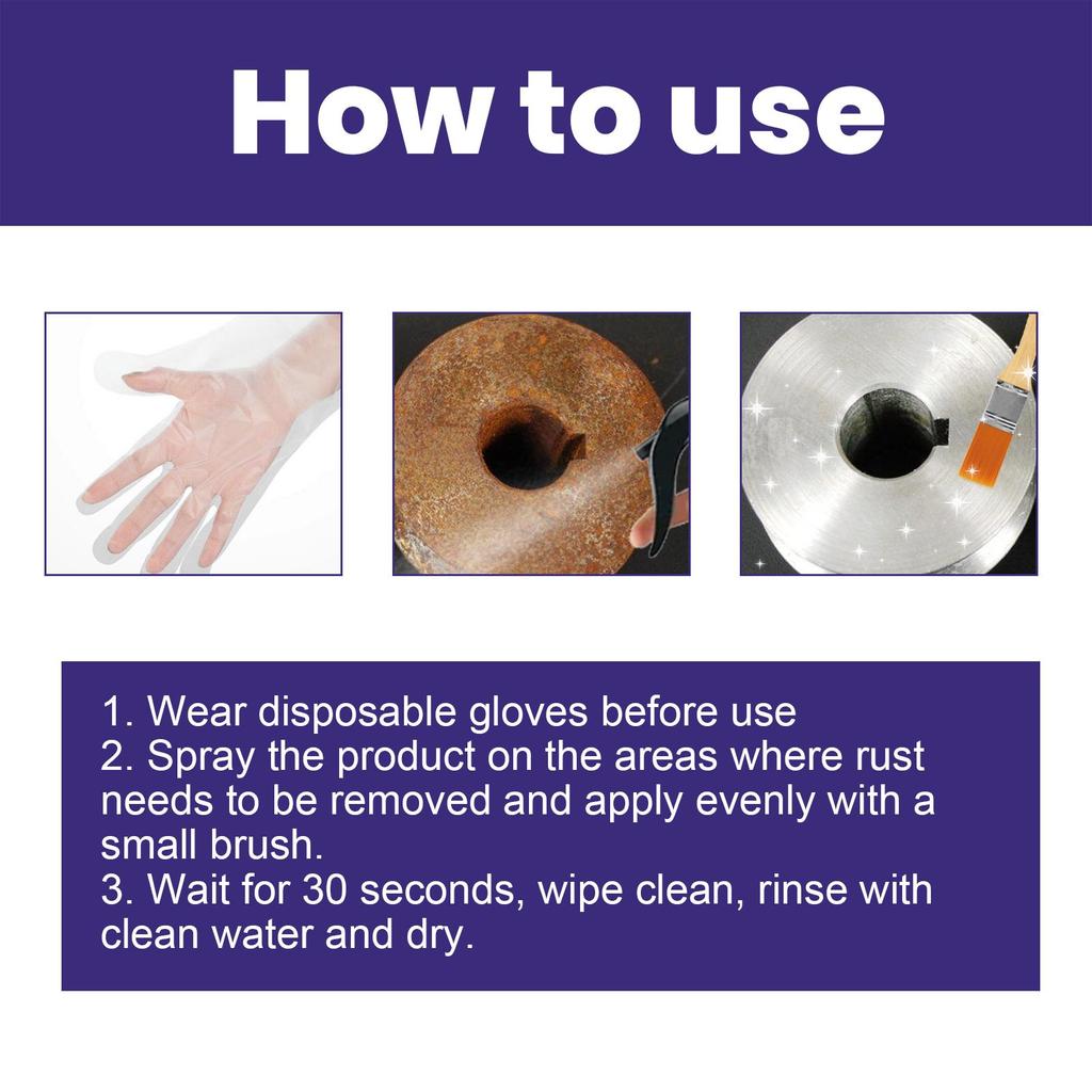 120ml Car Metal Rust Remover Spray Metal Rust Preventive Oil Lubricant Cleaner Rust Looser Multi-Purpose Lubricant