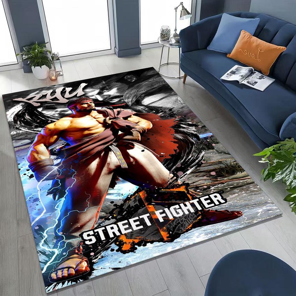 Ретро Коврик с персонажами игры Street Fighter 6, мультяшный коврик с Чун-Ли для спальни, гостиной, дивана, домашний коврик для входной двери, декор, нескользящий коврик для пола