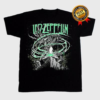 Led Zeppelin Колдун Группа Рок-концерт 1992 Футболка Топы Футболка Унисекс Черная Хлопковая Футболка S-4XL